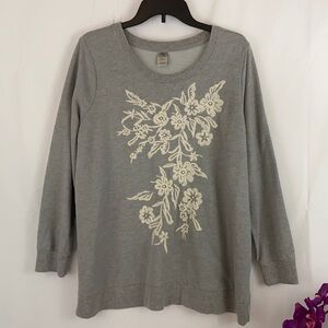 Leisure Women’s Gray Sweatshirt Long Sleeve Size 18/20